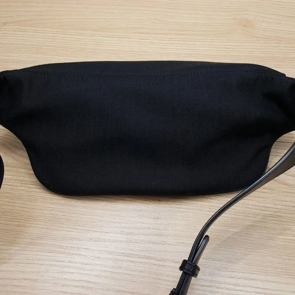 SAINT LAURENT Marsupio Black Canvas Belt Bag Logo Monogram Authentic Luxury YSL